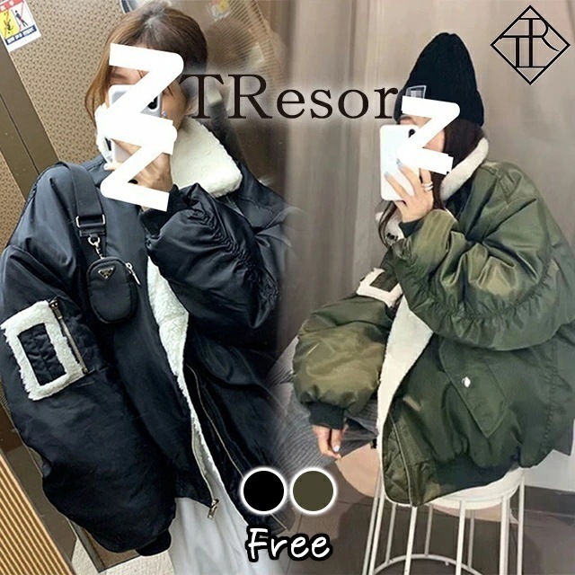 【即納】アウター レディース ボア コート ブルゾン もこもこ 大きいサイズ 秋 冬 暖かい ボアジャケット ショート ベルト付 可愛い クール マニッシュ ボーイッシュ カジュアル 体型カバー 普