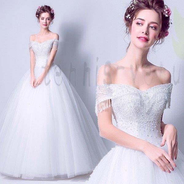 ウェディングドレス 安い 二次会 ウエディングドレス 結婚式 エンパイア 花嫁 ドレス 白 披露宴
