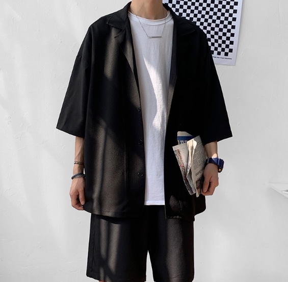 ボトムス 半ズボン 短パン 折りネック ジャージ 軽量 柔らか おしゃれ さわやか 父の日