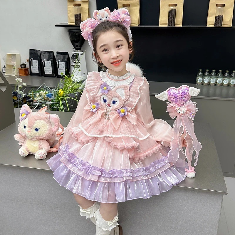 女の子ファッションフォーマルセットドレスクリスマス90 ~ 150cm女の子レナベルロリータプリンセスドレス春と秋の赤ちゃんの女の子の外国の誕生日ドレスドレス