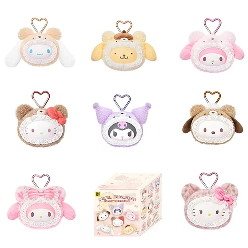 【正規品保証】TOP TOY サンリオファミリー ふわふわベア シリーズ かわいいクマモチーフの搪膠マスコット くろみなど人気キャラ入り ギフトにもぴったり18