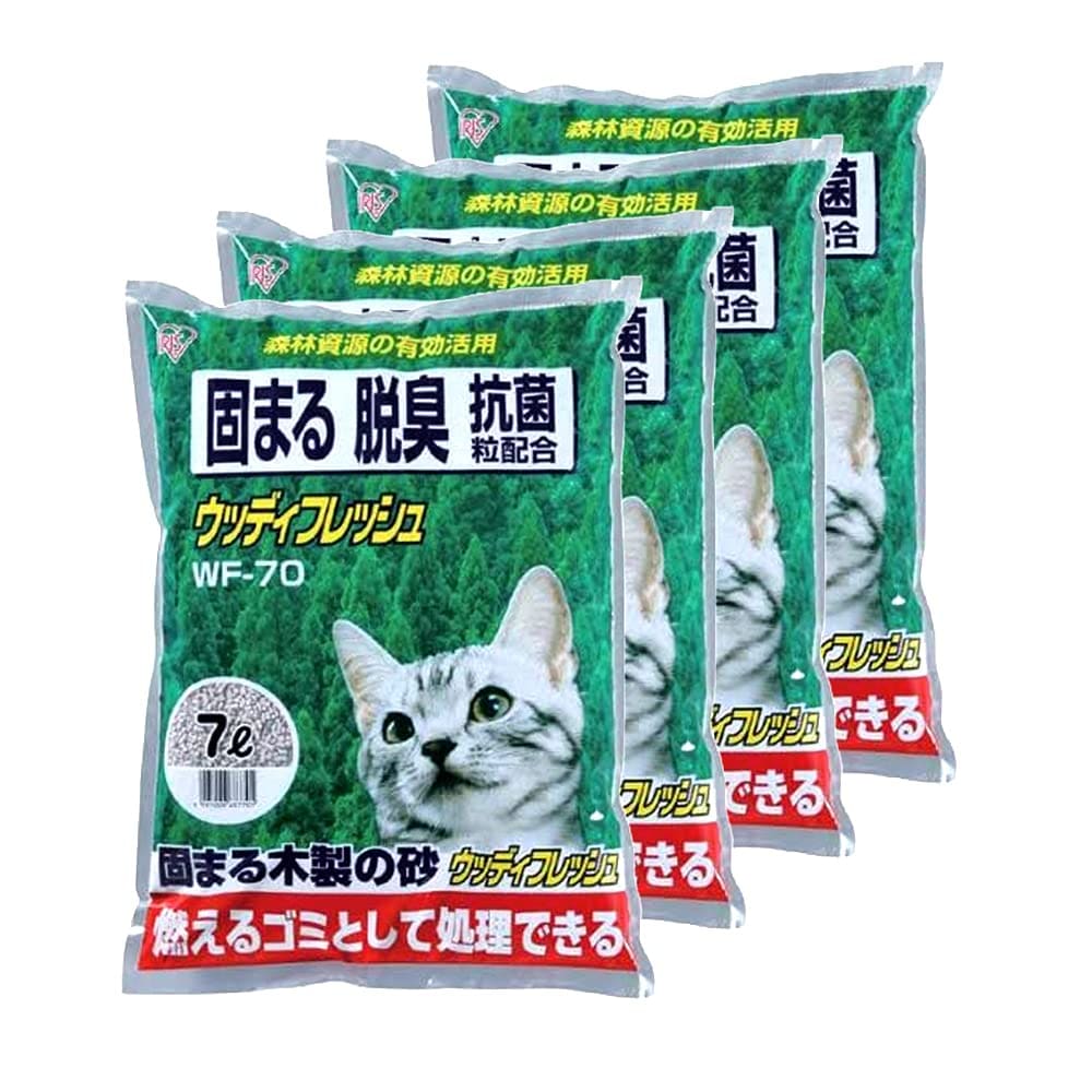 【Amazon.co.jp限定】 SmartBasic アイリスオーヤマ ウッディフレッシュ 猫砂 7L×4袋 4,853円