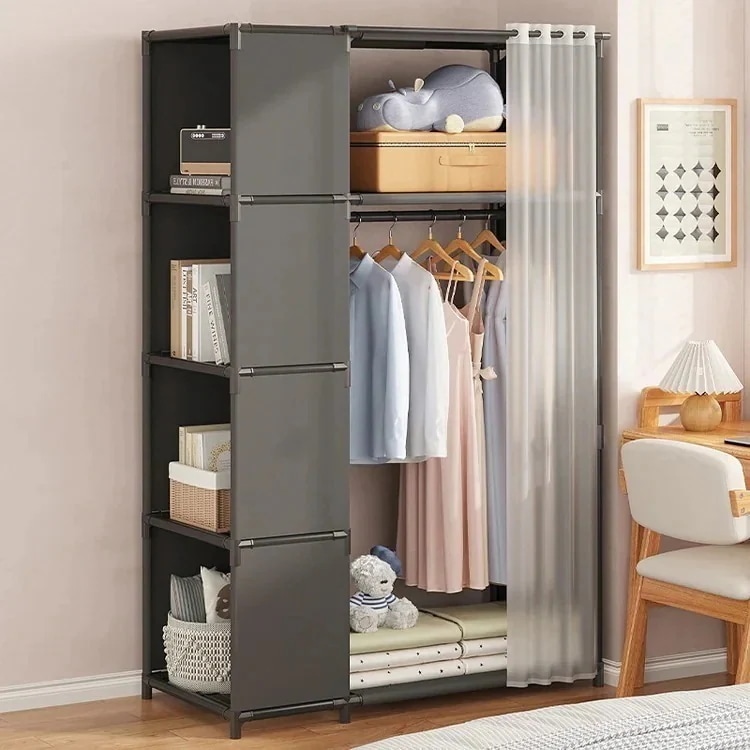 メガ割 25新モデル衣類収納ラック ワードローブ カバー付き大容量 クローゼット 収納洋服ダンス ハンガーラック 衣類収納 布製 カバー付き ーゼット ハンガーラック ワードローブ ハンガーラック ラ