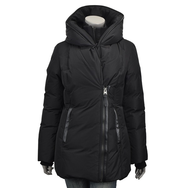 MACKAGE マッカ―ジュ ADALI-NFR/アシンメトリージップ ダウンジャケット ダウンコート/ADALI-NFR BLACK