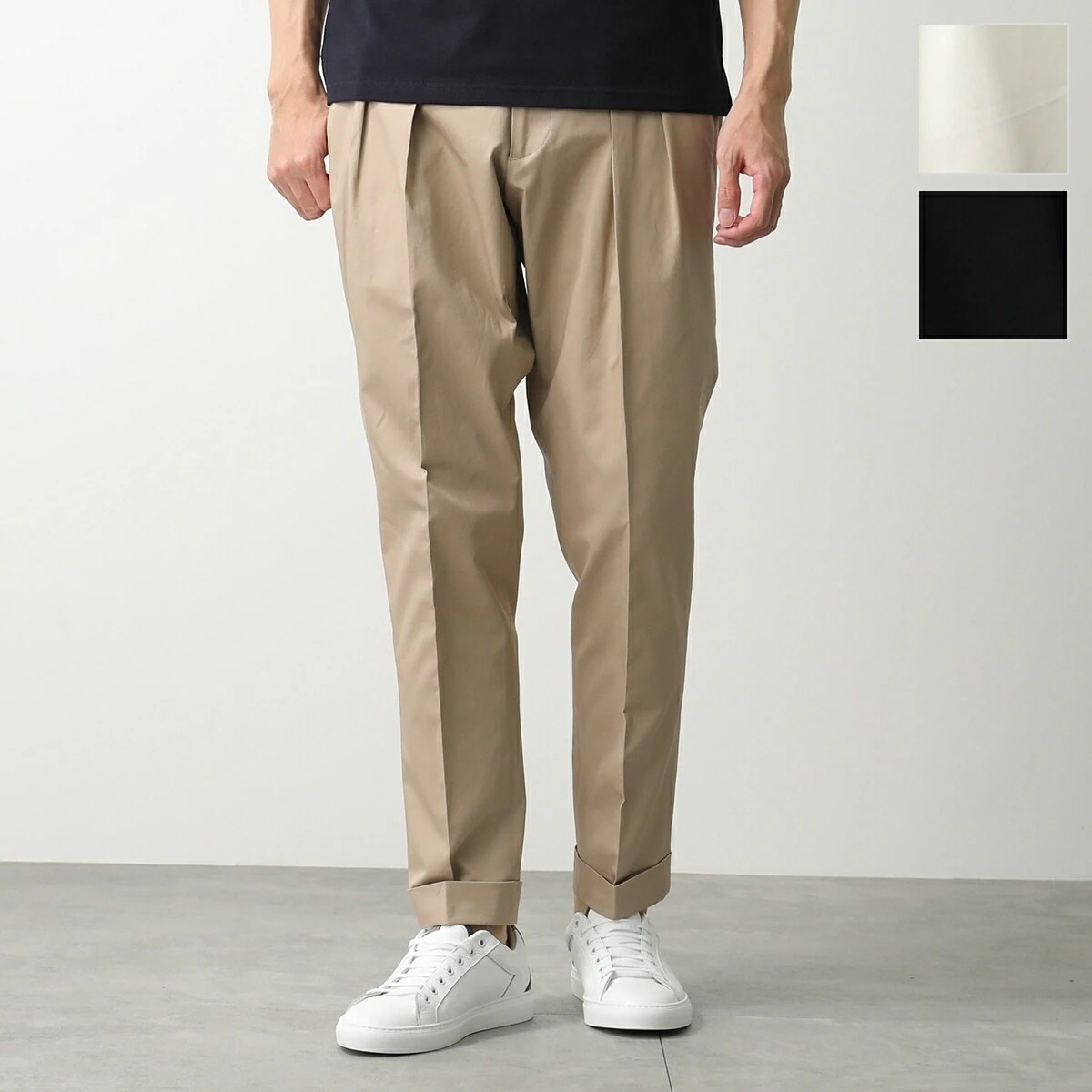 BERWICH ベルウィッチ テーパードパンツ scotch ck1790x スコッチ メンズ コットン ストレッチ ツープリーツ サイドアジャスター ジップフライ カラー3色 19,036円