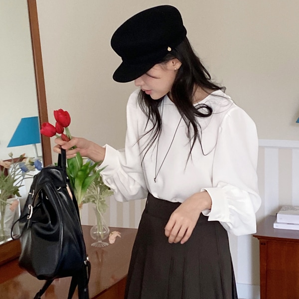 韓国ファッション シンプル ウール キャップ ハンティング ベレー帽 キャスケット