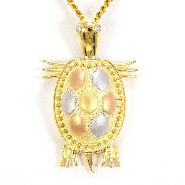 PT900 プラチナPG ネックレス ダイヤ 0.01 カード鑑別書 中古 70,400円