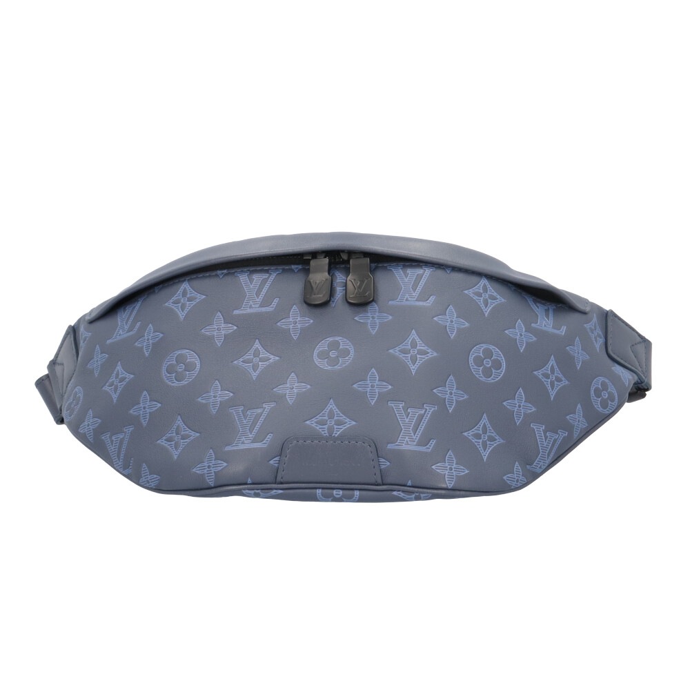 ルイヴィトン ディスカバリーバムバッグPM モノグラム シャドウ ウエストバッグ レザー M45729 ネイビー LOUIS VUITTON 中古