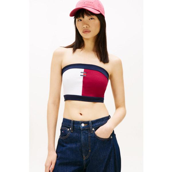 女性フラッグバッジ チューブトップ T32G0TTO47TWT1 TOMMY JEANS