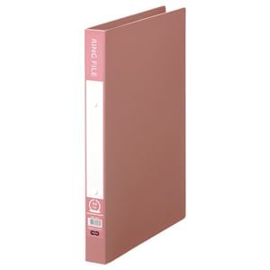（まとめ） TANOSEE リングファイル（再生PP表紙） A4タテ 2穴 200枚収容 背幅30mm ピンク 1冊 (×20セット)