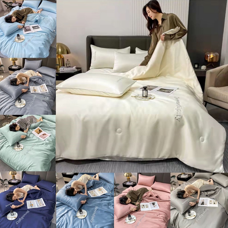 布団セット ベッドカバー 寝具セット ボックスシーツ 北欧風 模造シルク 防ダニ おしゃれ 北欧風