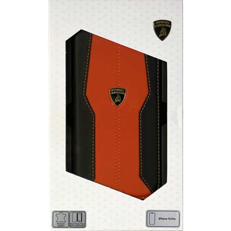 エアージェイ　Lamborgihini - Geniune leather D1booktype cover OE IPHONE 15PRO　LBTPUFCIP15PHUD1OE
