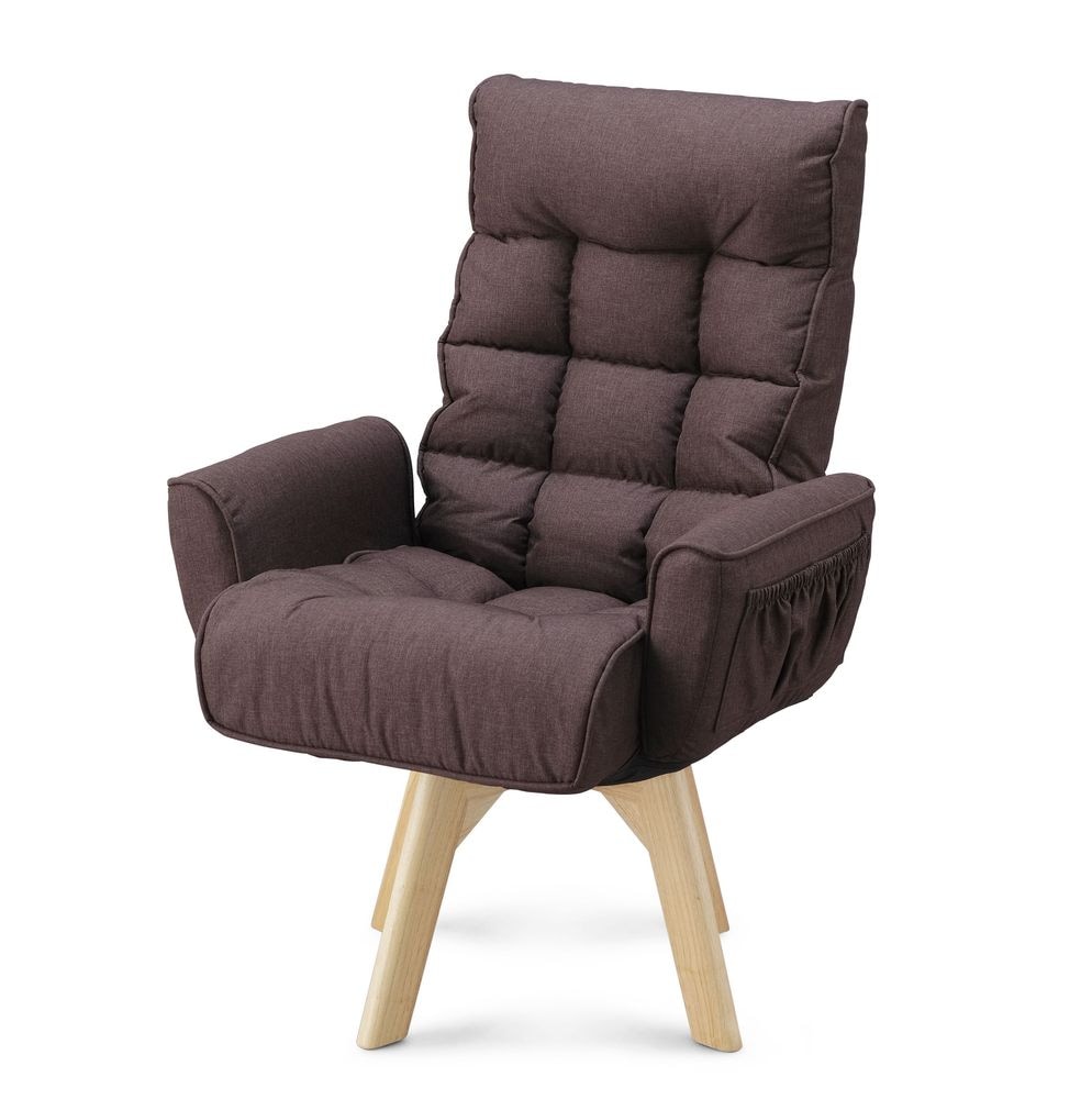 アイリスオーヤマ FACN-KHブラウン 回転ファブリックチェア ブラウン FACNKHブラウン