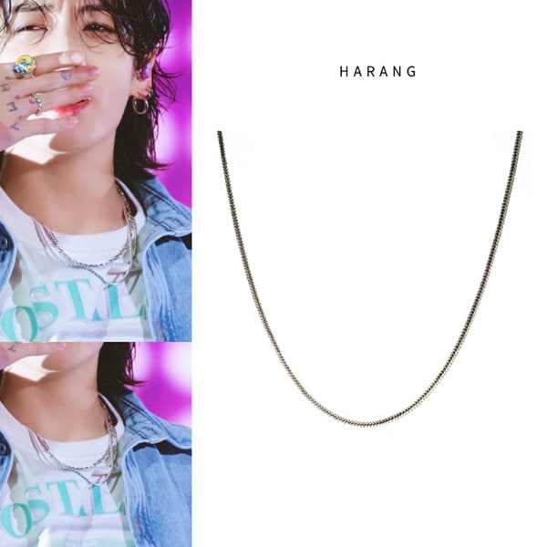 ★HARANG★ Silver Chain Necklace / BTS 着用 Qoo10] HARANG BTS ジョングク着用 【HARANG】