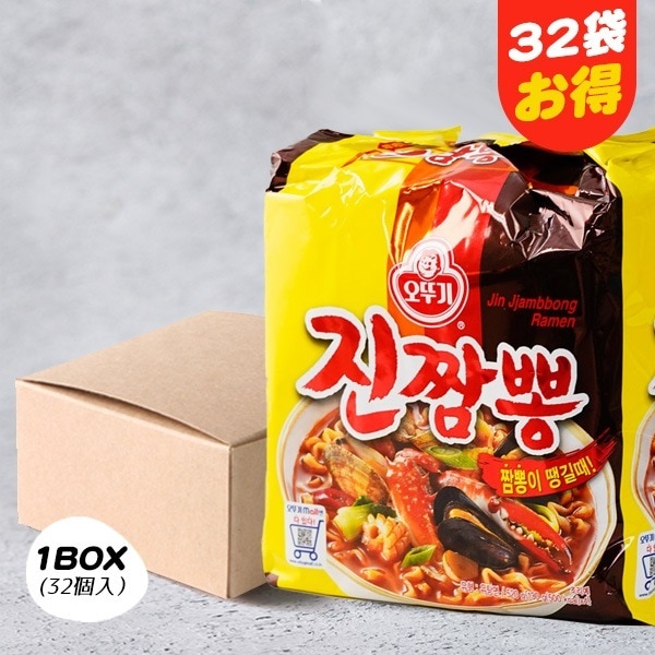 [オットギ] ジンチャンポン / BOX(130g32個入り) 韓国チャンポンラーメン 眞チャンポン 韓国 ラーメン