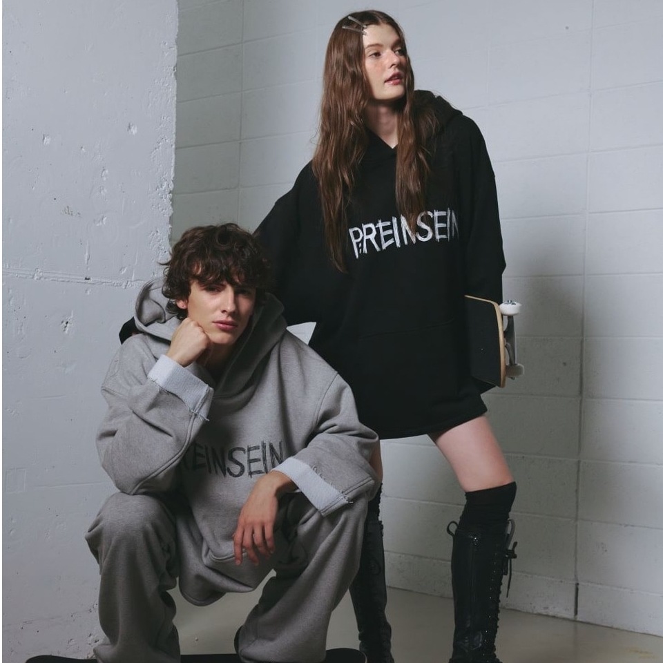 낙서 데끼 오버핏 후드티 [2color]