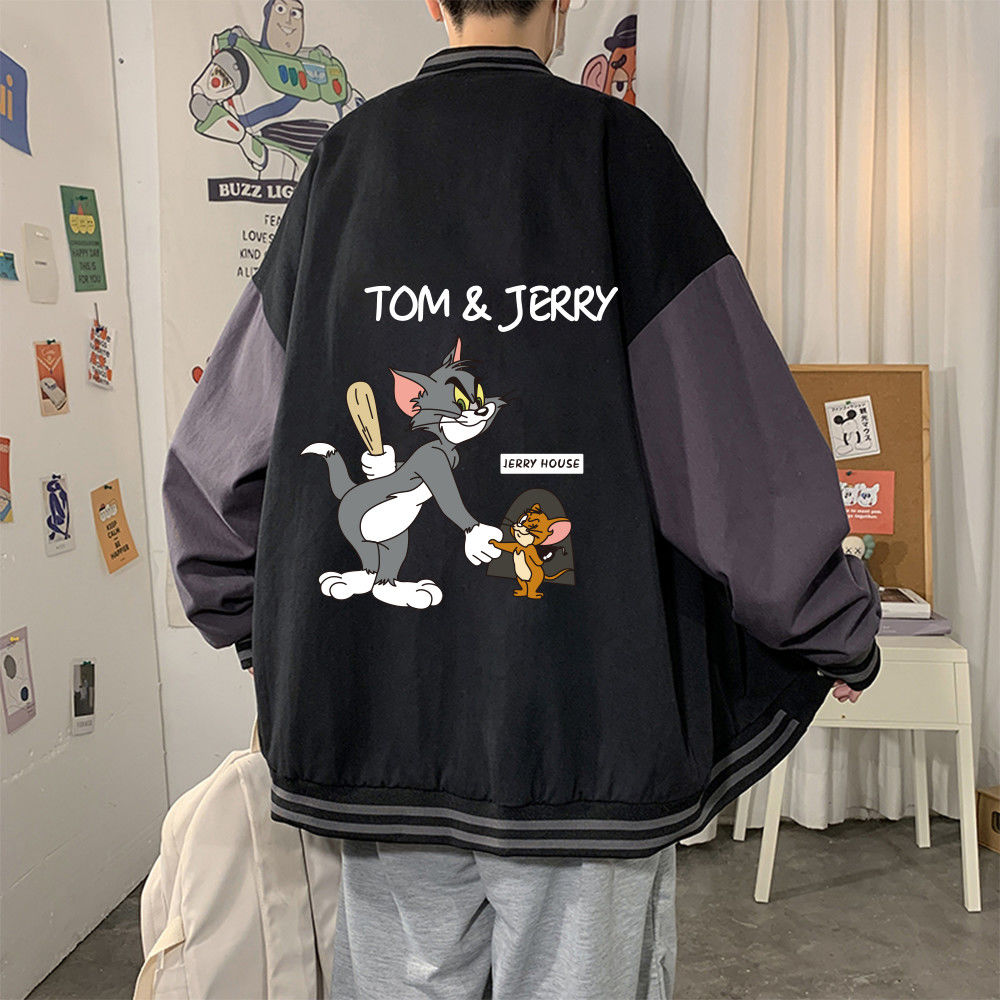 [急速出荷]トムとジェリーパーカー スウェットトレーナートップス秋冬トレーナー防寒カップル可愛い男女兼用ショートコートジャケット1145124324
