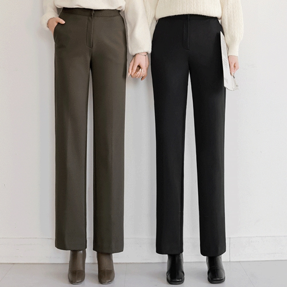 Click & Funny [起毛] エクストラオーディナリーフォームストレートスラックス [SMLサイズ]