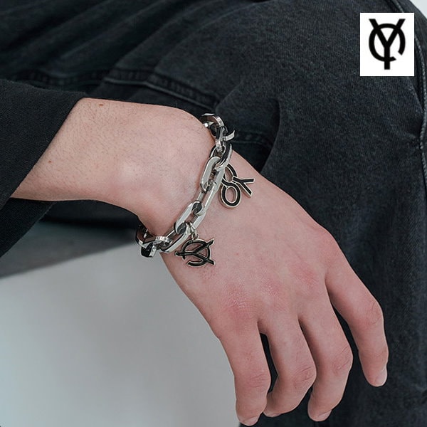 [OY](オーワイ) [新着] WEAVE LOGO DOUBLE BRACELET / ブレスレット チェーン レディース 韓国ファッション  ストリート系ファッション