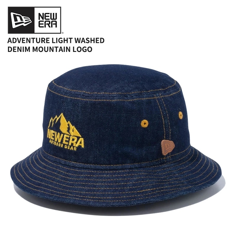ニュー エラ NEW ERA アドベンチャーライト Washed Denim マウンテンロゴ デニム ニューエラアウトドア ハット 帽子 バケハ