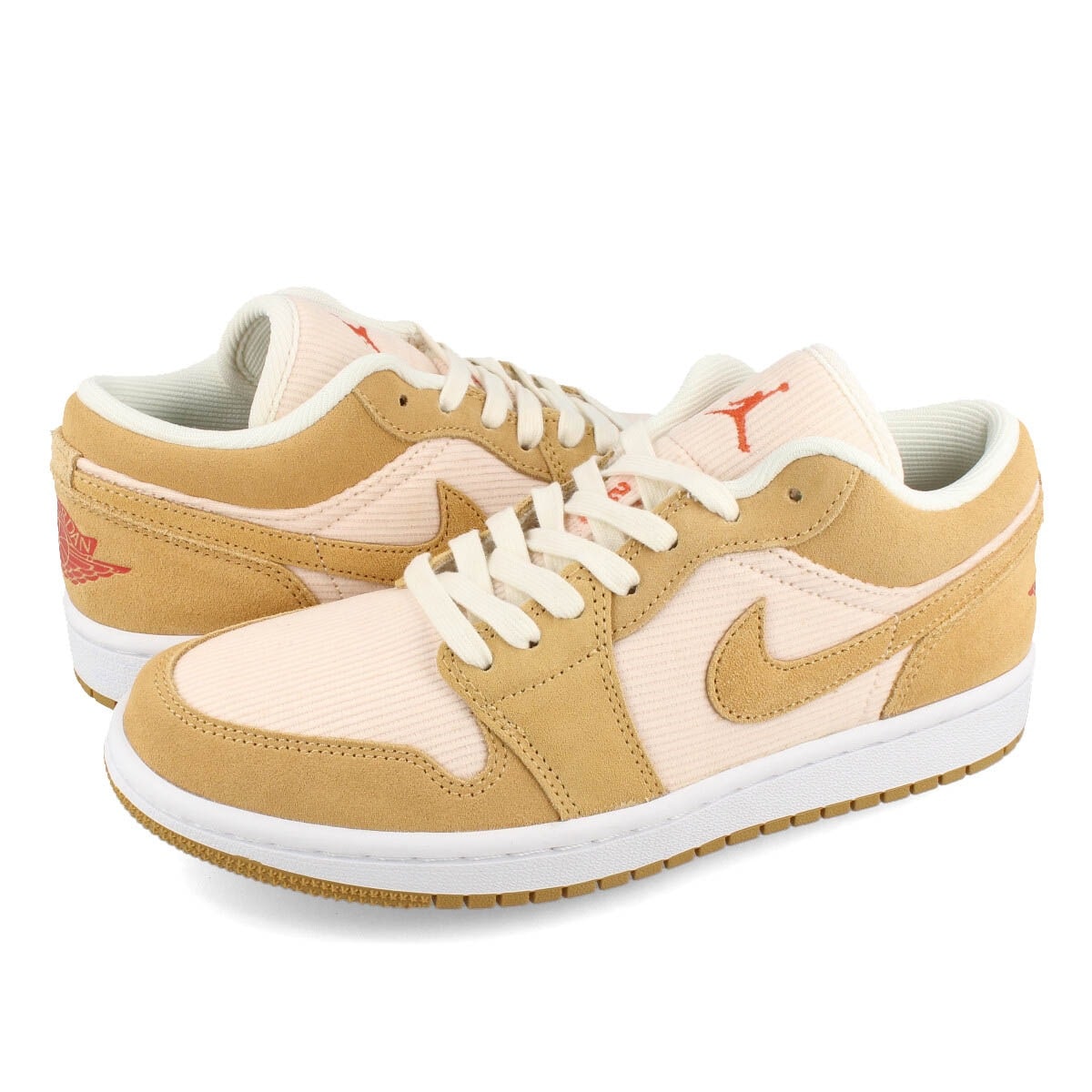 WMNS AIR JORDAN 1 LOW SE TWINE/ORANGE/ORANGE QUARTZ/SAIL
