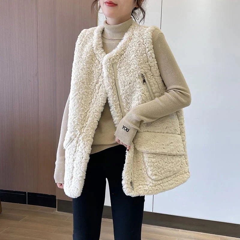 【急速出荷!】最旬トレンドファーベストレディースファーベスト前開きゆったり毛皮ベスト体型ベスト今日は30パーセント