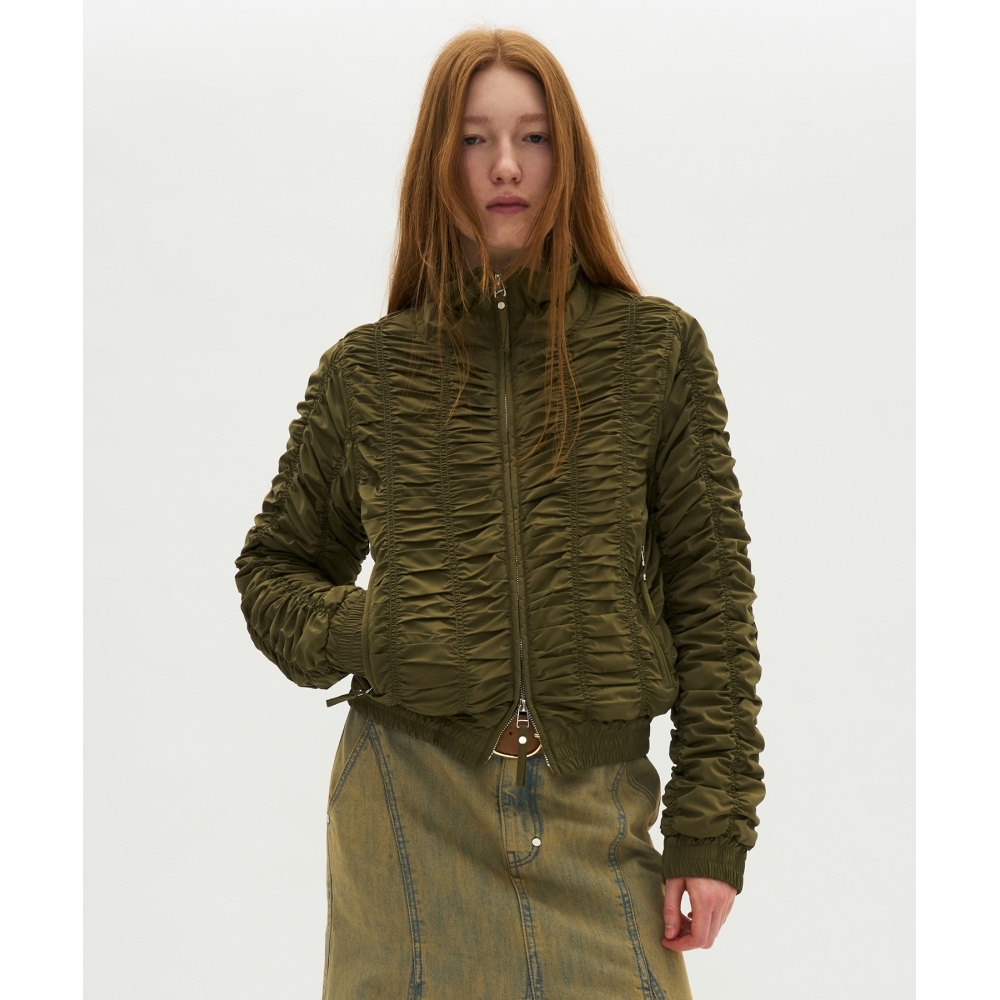 PARTIMENTO WOMEN 3Mシャーリングトラックジャケット_カーキ