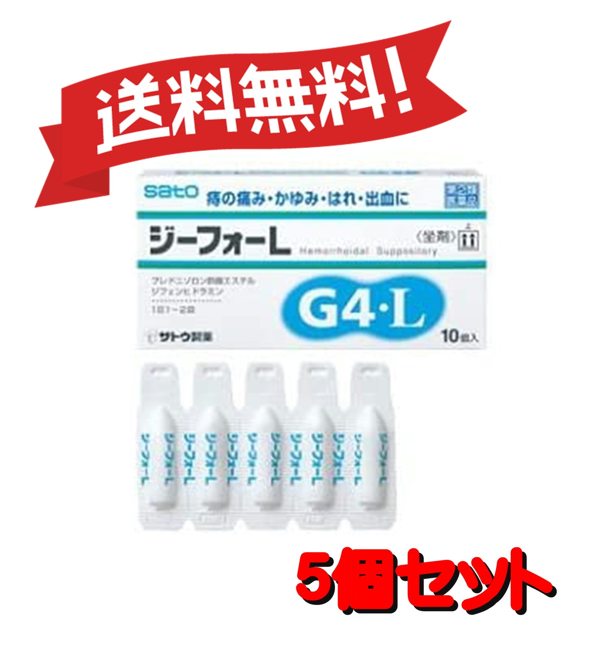 【5個セット】 【指定第2類医薬品】ジーフォーL 10個 4987316012209-5
