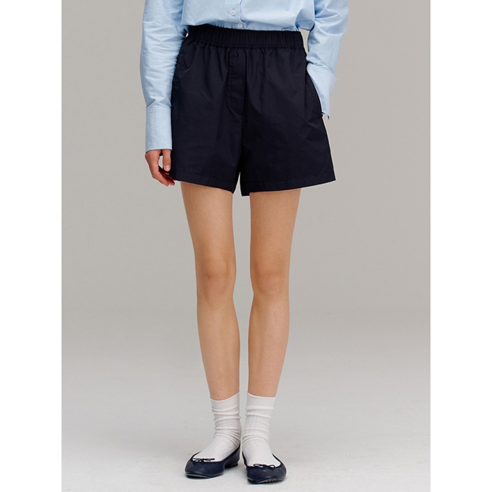 AND YOUバッカーバンディングショートパンツ (Black Beige)