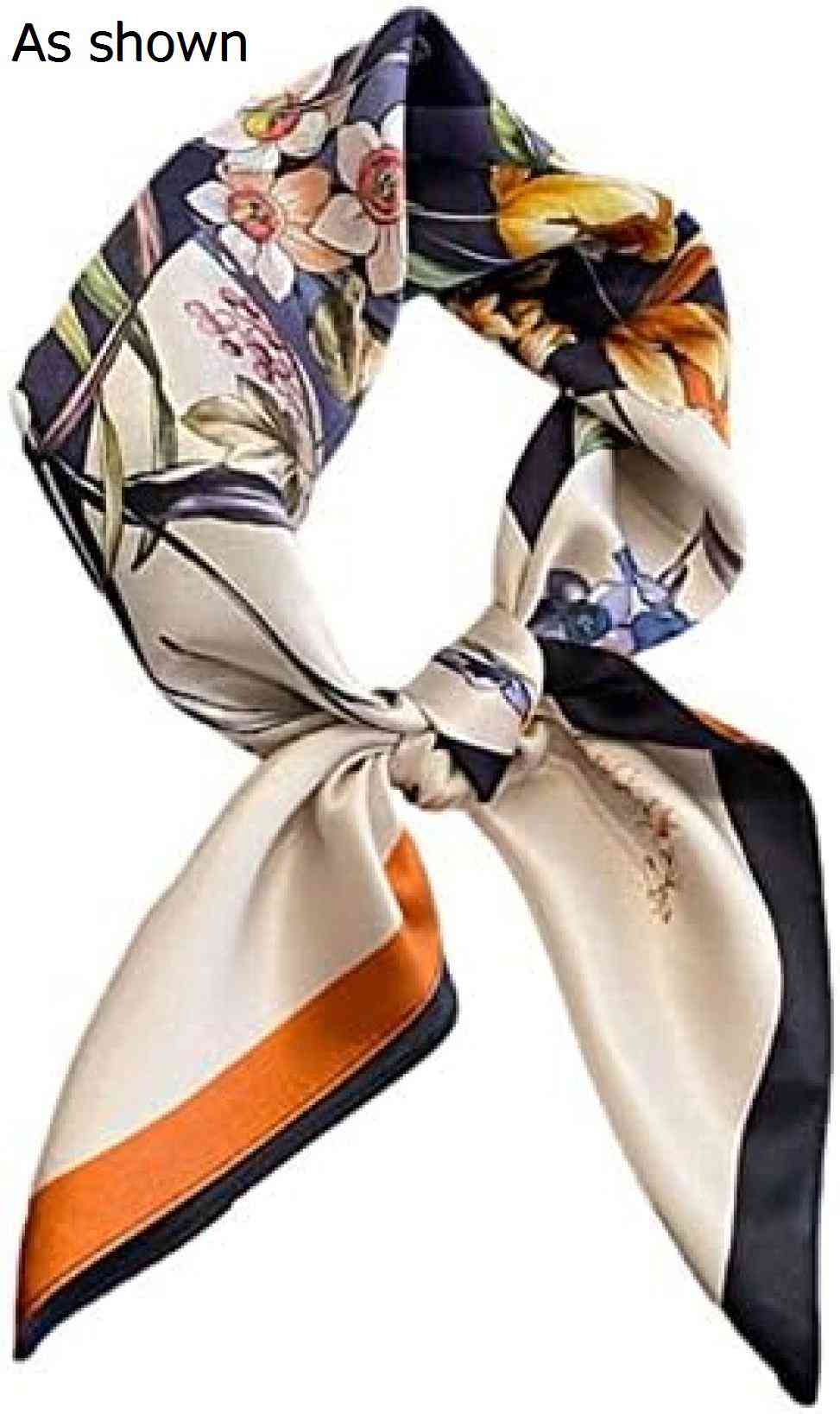 【20%OFFクーポン～】絹のスカーフ 春の油絵花柄スカーフ女性のファッション桑スクエアスカーフスカーフネックスカーフ レディースフローラルスカーフ
