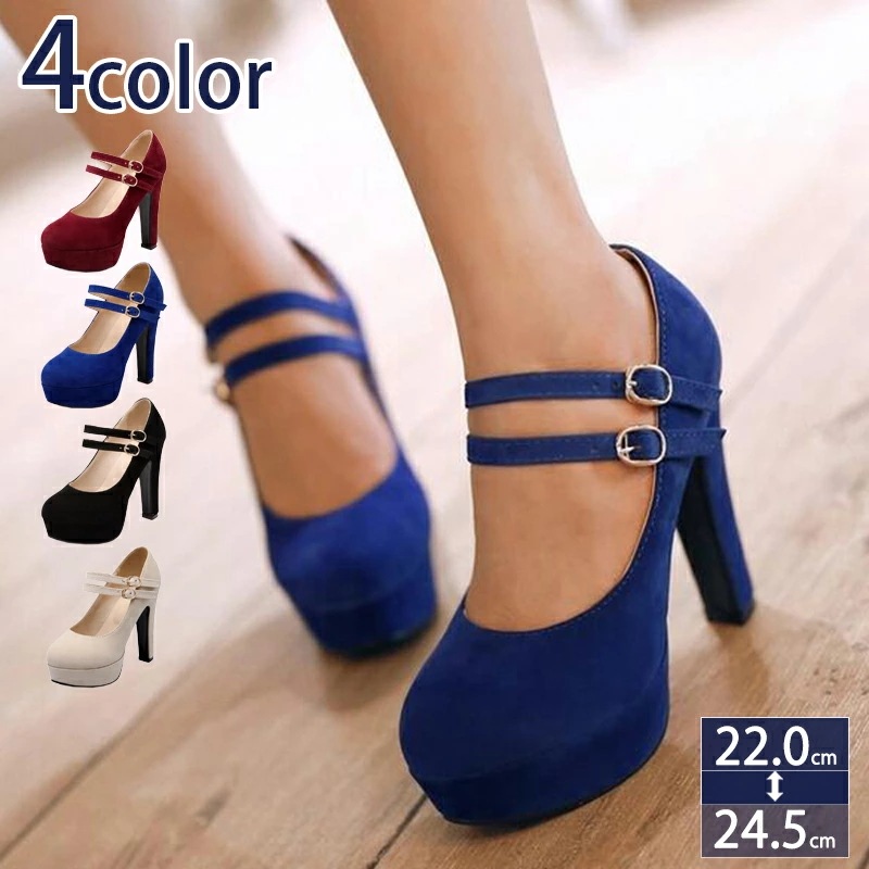 1000円OFFクーポン ハイヒール パンプス 厚底 太ヒール 歩きやすい 大きいサイズ パンプス ハイヒール 厚底パンプス 黒 パンプス レディース 靴 歩きやすい パンプス 疲れない ヒール12c