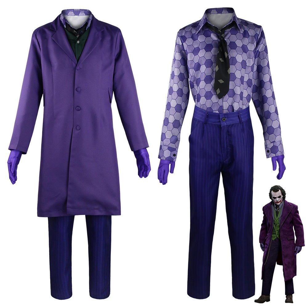 ハロウィーンcos服バットマンダークナイトヒースレジェ醜い男服洋服洋服コートコスプレ服