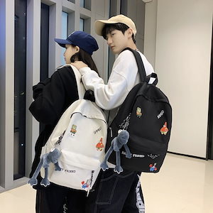 人気スポンジボブリュック大容量バックパック韓国可愛いカバン通学通勤旅行男女兼用ぬいぐるみ付き