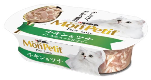 モンプチ プチリュクスカップ 成猫用 チキン&ツナ とろみスープ仕立て 57g48個入り (ケース販売) [キャットフード]