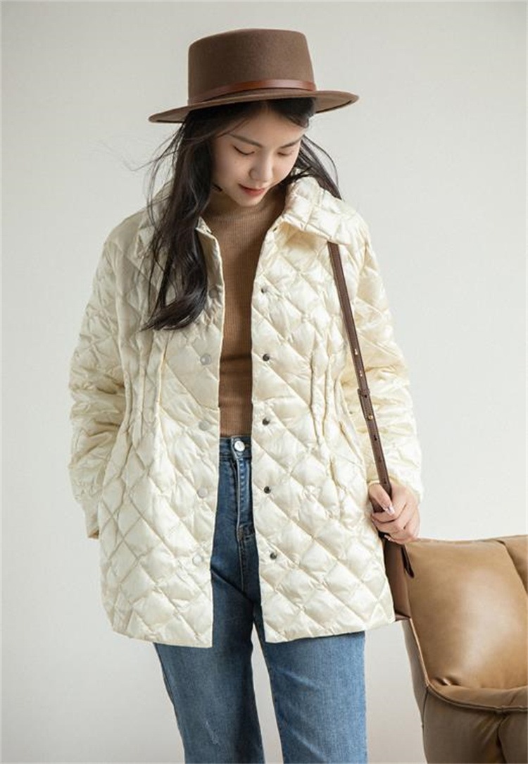 韓国ファッション 菱格 受け取って腰 単体ボタン 簡約 ジェントルスタイル 新品 洗練された カジュアル エレガント 防寒ジャケット 快適である コート