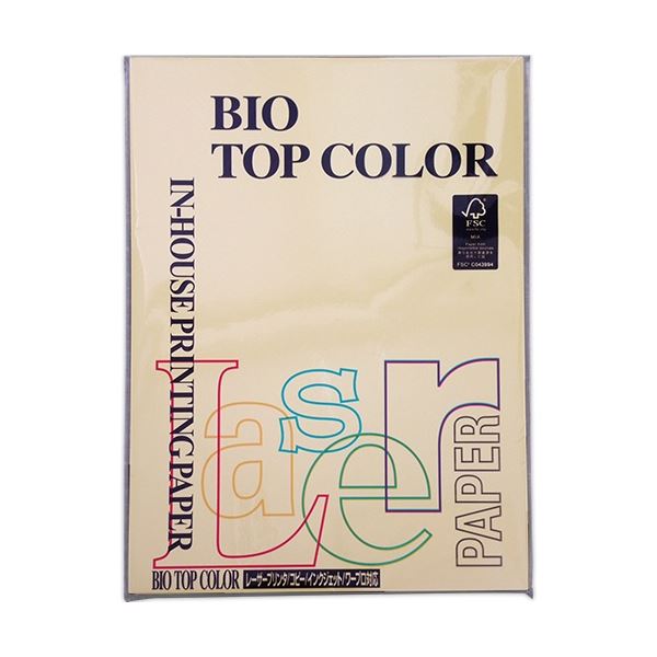 （まとめ）伊東屋 バイオトップカラー A4 80g カナリーイエロー 1冊（100枚）[x3]