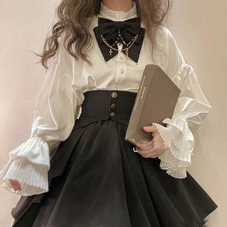 ハロウィン コスプレ ゴシックスタイル ロリータドレス レディース ツーピース ブラウス
