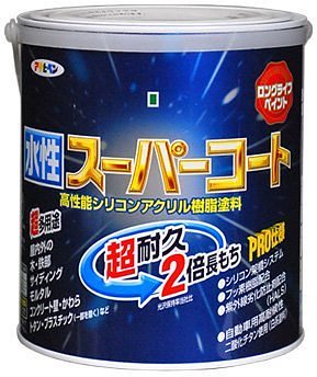 （まとめ買い）ペンキ 水性スーパーコート 水性多用途 アイボリー 1.6L [x3缶セット]