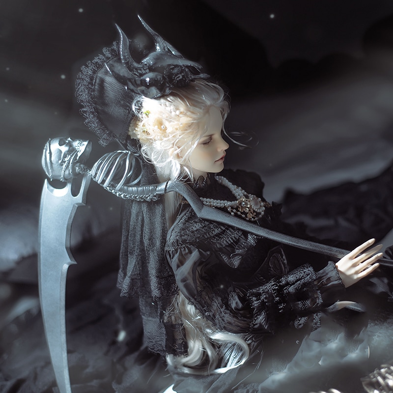 BJD人形用アクセサリー ドール用撮影道具 死神鎌 黒執事コスプレ SD/MSD/幼SDサイズ人形用