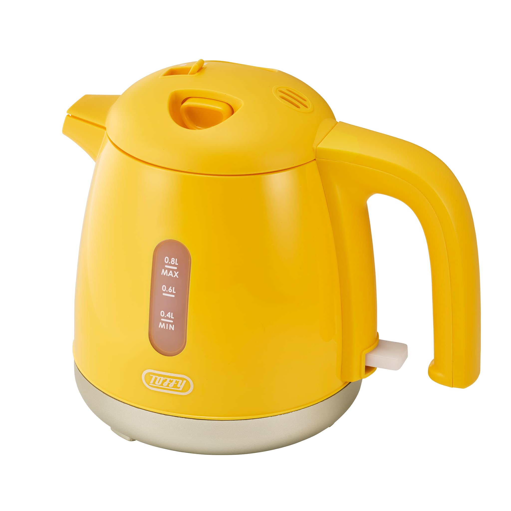 【Toffy/トフィー】 給湯ロック付き電気ケトル K-HKT1 転倒お湯漏れ防止 空焚き自動OFF 安全設計 簡単操作 お手入れラクラク カラバリ豊富 カナリアイエロー