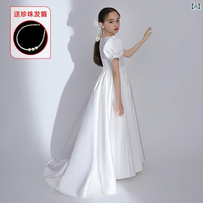 フラワーガール ドレス キッズ ジュニア ファッション 女の子 子供服 ガール 豪華感 かわいい プリンセス イベント 結婚式 パーティー 衣装 発表会 誕生会