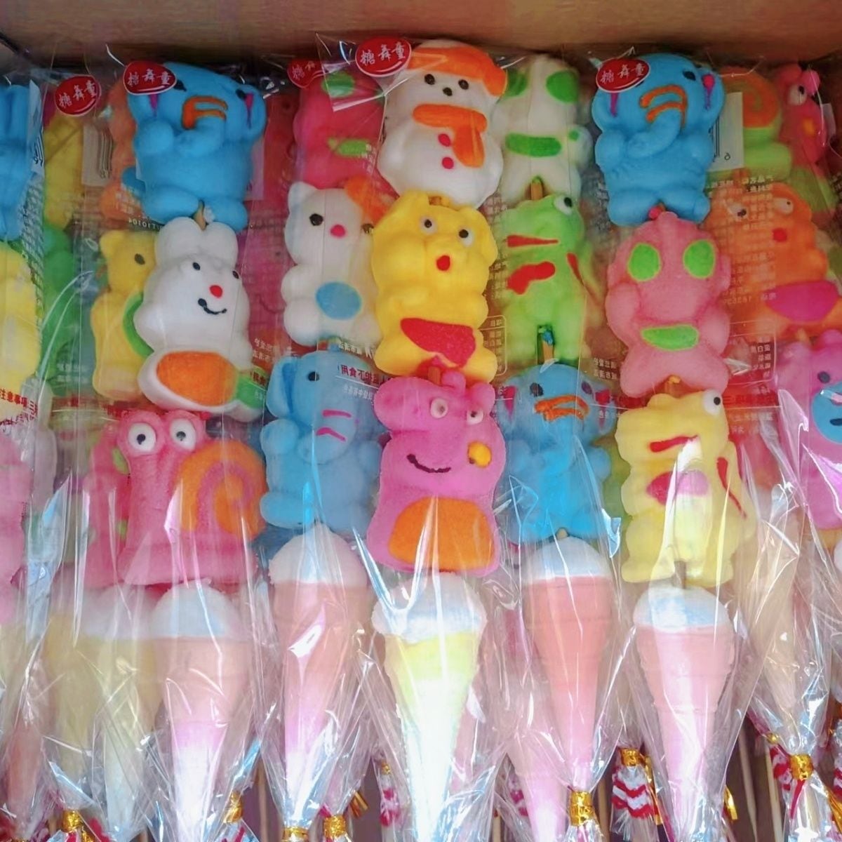 100/200Pcs クリスマス漫画マシュマロカラーキャンディ子供用スナック個別包装漫画動物形グミ