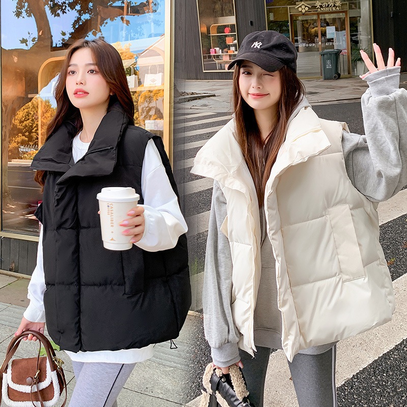 ダウンベスト レディース ベスト 中綿コート おしゃれ タンクトップ ノースリーブ ダウン ゆったり カジュアル 全2色 秋冬