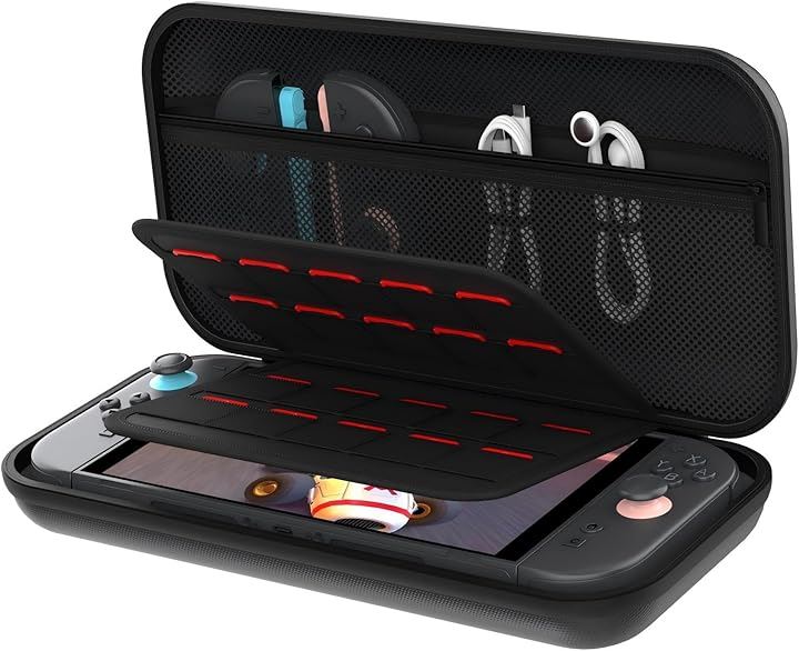 switch2 ケース EVAキャリングケース 30枚ゲームカードスロット 2025専用 スイッチ 2収納ケース 大容量収納バッグ 持ち運び 2用 小物収納(ブラック)