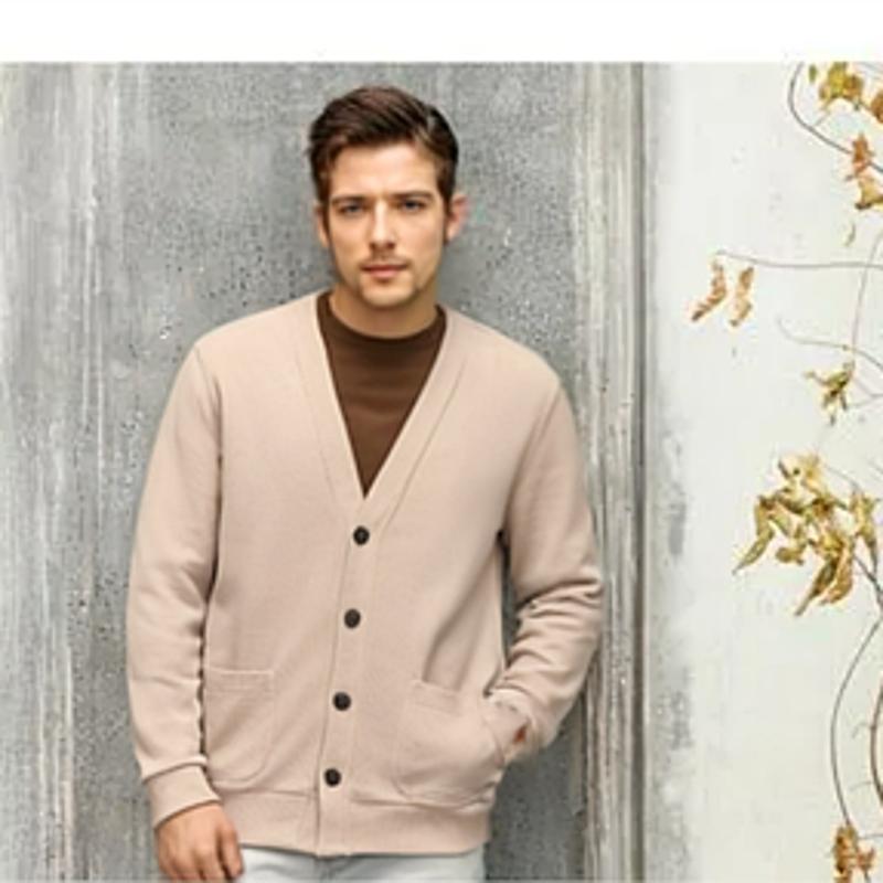 秋冬 コーデ メンズ 服 シンプル ファッション オシャレ 大人 かっこいい 大きいサイズ ストリート 紳士服 カジュアル Vネック セーター カーディガン ジャケット 無地 ニットカーディガン ニッ