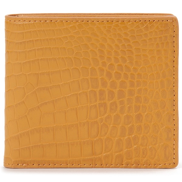 ロダニア マットクロコダイル 二つ折り財布 RDOC10163M-CM キャメル