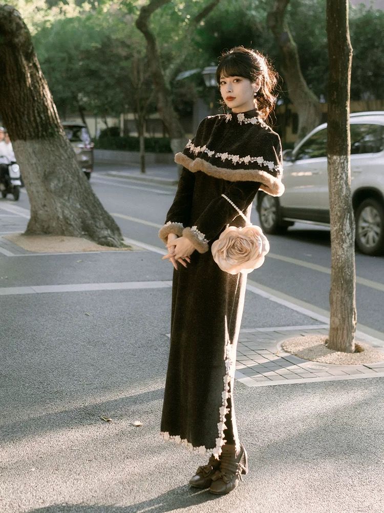 2025年5月パーティードレス ワンピース レトロ 秋冬 チョンサン 5,672円