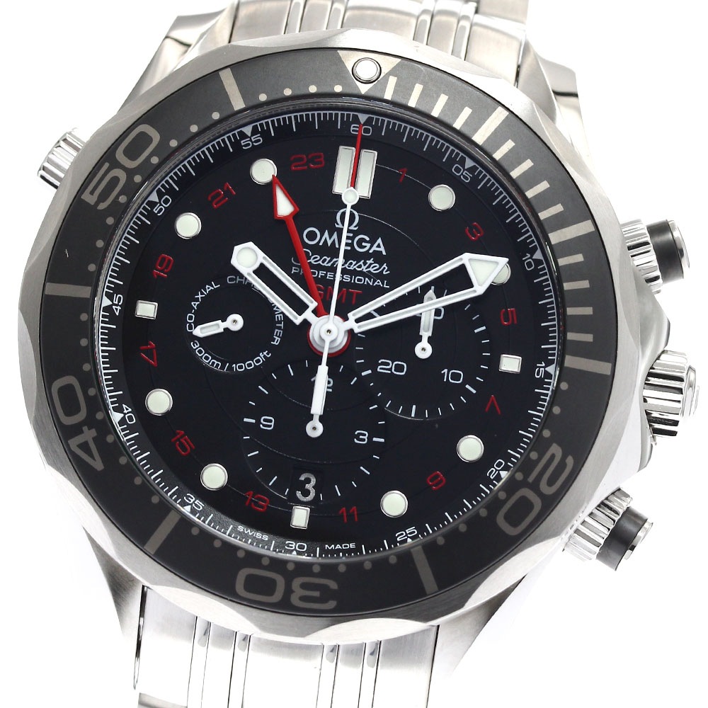 オメガ OMEGA 212.30.44.52.01.001 シーマスター ダイバー 300M GMT クロノグラフ 自動巻き メンズ 未使用品 箱・保証書付き_902060【中古】