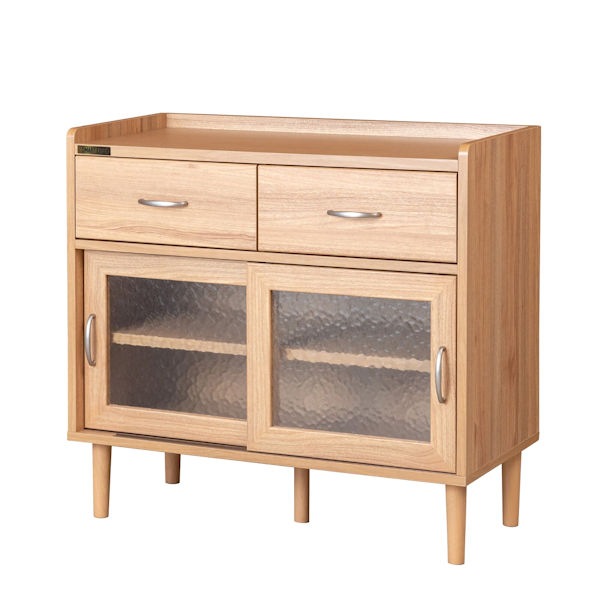 北欧ヴィンテージ風キャビネットサイドボード 食器棚 リビング 収納（481）