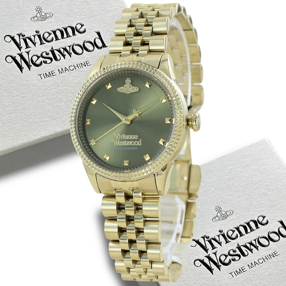 ヴィヴィアンウエストウッド 腕時計 レディース VV328GRGD Little Seymour グリーン ゴールド 32mm 上品 ブランドウォッチ 女性 プレゼント 誕生日 記念日 ギフト VV3
